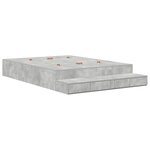 vidaXL Cadre de lit avec rangement Gris béton 140 cm Bois d'ingénierie