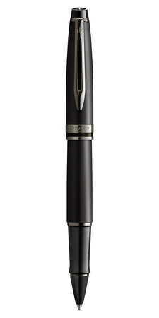 Waterman expert stylo roller  noir métallisé  recharge noire pointe fine  coffret cadeau