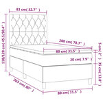 vidaXL Sommier à lattes de lit avec matelas Bleu 80x200 cm Tissu