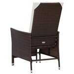 vidaXL Salon de jardin 2 Pièces avec coussins Résine tressée Marron
