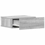 vidaXL Table de chevet flottante Sonoma gris 40x30x15 cm