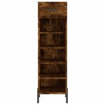 vidaXL Meuble à chaussures chêne fumé 30x35x105 cm bois d'ingénierie