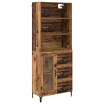 vidaXL Haut Armoire Bois Ancien 69 5 x 34 x 180 cm Bois d'ingénierie