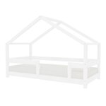 Lit cabane enfant LUCKY 80 x 160 blanc