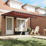 vidaXL Auvent rétractable orange et marron 4x3 m tissu et aluminium