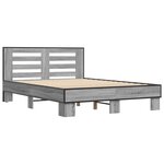 vidaXL Cadre de lit sans matelas sonoma gris 135x190 cm