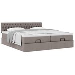 VidaXL Cadre de lit ottoman avec matelas taupe 160x200 cm tissu