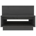 vidaXL Table basse Gris 80x55x40 5 cm Bois massif de pin