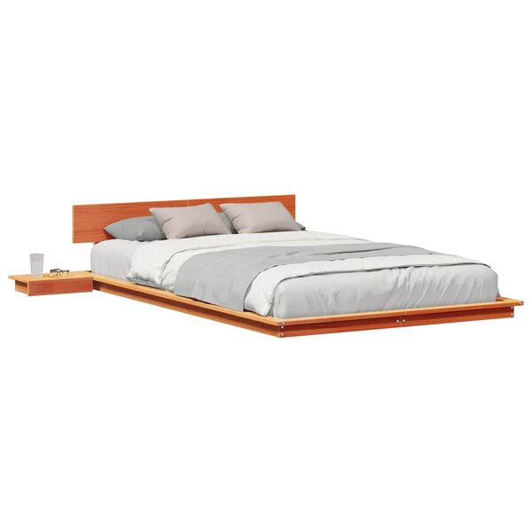 vidaXL Cadre de lit Marron 120 x 190 cm bois