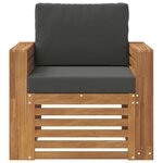 vidaXL Canapé d’extérieur Bois d'acacia massif et polyester Naturel