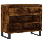 vidaXL Armoire à chaussures Chêne fumé 70x36x60 cm Bois d'ingénierie