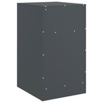vidaXL Table de chevet anthracite 34 5x39x62 cm acier