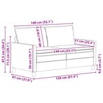 vidaXL Ensemble de Canapés 2 Pièces Crème Tissu