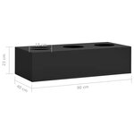 Armoire de bureau moderne avec jardinière 90 x 40 x 125 cm rangement sécurisé en acier anthracite 02_0055174