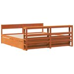 vidaXL Cadre de lit sans matelas cire marron 180x200cm bois pin massif
