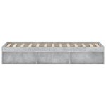 vidaXL Cadre de lit gris béton 120x200 cm