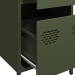 vidaXL Buffet vert olive 35x39x73 5 cm acier laminé à froid