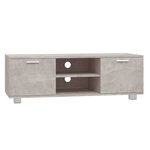 vidaXL Meuble TV Gris béton 120x40 5x35 cm Bois d'ingénierie