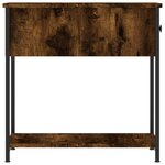 vidaXL Table de chevet chêne fumé 30x60x60 cm bois d'ingénierie