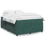 vidaXL Sommier à lattes de lit et matelas Vert foncé 140x200cm Velours