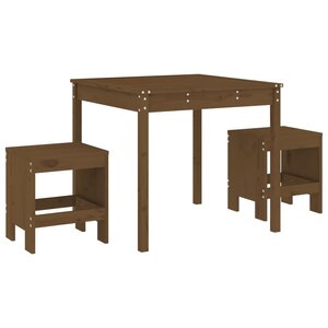 vidaXL Ensemble de bistrot de jardin 3 Pièces marron miel bois pin massif