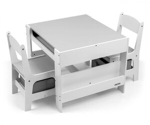 Ensemble table et chaises - SVEN - blanc