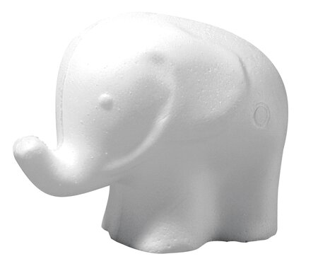Éléphant en polystyrène de 10 cm