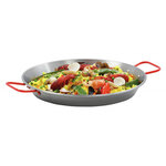 Plat à Paella - de 280 mm à 720 mm - Bartscher -    28 cm      Acier poli            480 mm (fond)