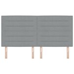vidaXL Tête de Lit LED Design Lignes Gris Clair 90 cm Tissu