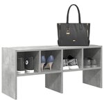 vidaXL Étagère à chaussures empilable gris béton 89 5x30x40 cm