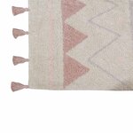 Tapis coton motif indien - beige rose - 120x160