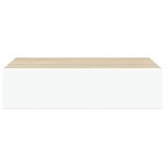 vidaXL Étagère à tiroir murale chêne et blanc 40x23 5x10 cm MDF