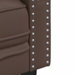 vidaXL Canapé à 3 places Chesterfield marron similicuir