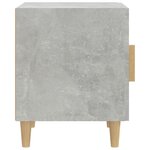 vidaXL Table de chevet Gris béton Bois d'ingénierie