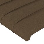 vidaXL Tête de lit avec oreilles Marron foncé 203x23x78/88 cm Tissu
