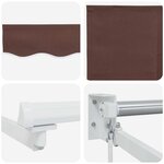 vidaXL Auvent manuel rétractable marron 450x300 cm