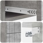 vidaXL Cabinet de chevet mural 2 Pièces Gris béton 33 x 34 5 x 43 cm