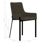 vidaXL Chaises à manger lot de 2 marron tissu