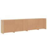 vidaXL Buffet avec lumières LED chêne sonoma 283x37x67 cm