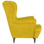 vidaXL Fauteuil jaune moutarde velours