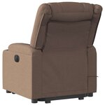 vidaXL Fauteuil inclinable de massage électrique Marron Tissu