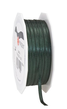 Satin double face 50-m-rouleau 3 mm vert sapin
