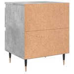 vidaXL Tables de chevet 2 Pièces gris béton 40x35x50 cm bois d’ingénierie