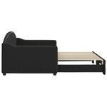 vidaXL Lit de jour avec lit gigogne noir 90x200 cm tissu