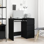 vidaXL Bureau chêne noir 90x45x76 cm bois d'ingénierie