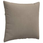vidaXL Coussins de canapé 2 Pièces Taupe 50 x 50 cm tissu