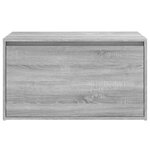 Banc banquette d'entrée 80 x 40 x 45 cm bois d'ingénierie gris 02_0010859
