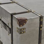 vidaXL Table basse MDF et aluminium 102x51x47 5 cm