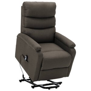 vidaXL Fauteuil Taupe Tissu