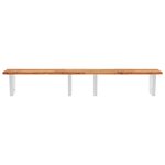 vidaXL Étagère de vasque murale acier et bois massif d'acacia